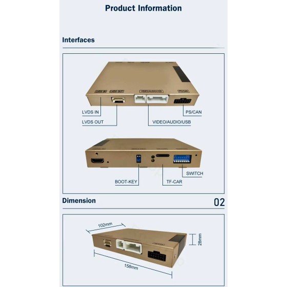 Porsche PCM 3.1 Decoder Carplay  Decoder Carplay Android Auto Wireless