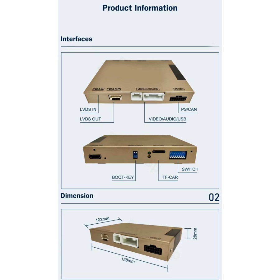 Porsche PCM 3.1 Decoder Carplay  Decoder Carplay Android Auto Wireless