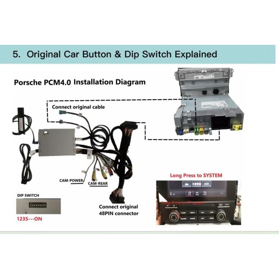 Porsche PCM 4.0 Decodificatore Interfaccia multimediale Wireless Carpl