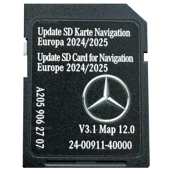 Mercedes-Benz NTG5.5 Audio 20 OEM Sd Card Europe 2024-2025