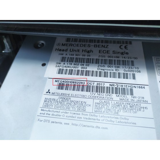 PIN-code ontgrendelen antidiefstalradio Mercedes Benz, diefstalbeveiligingscode, Mercedes antidiefstalbeveiliging geactiveerd