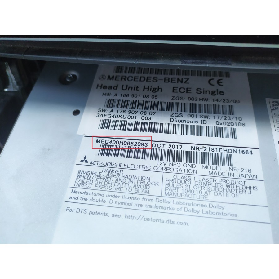 PIN-code ontgrendelen antidiefstalradio Mercedes Benz, diefstalbeveiligingscode, Mercedes antidiefstalbeveiliging geactiveerd