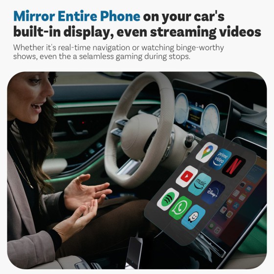 CA450-M Mirror Touch Wireless CarPlay Adapter
