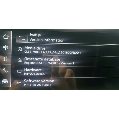 Audi Firmware Update MHI3_ER_AUG45S_K3283_8W0906961C