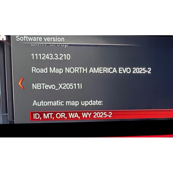 BMW/MINI EVO iD5-iD6 NBTevo North America EVO 2025-2