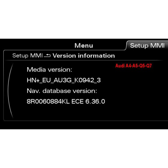Audi A4-A5-Q5-Q7 MMI3G Plus OEM Conversion Region to Europe