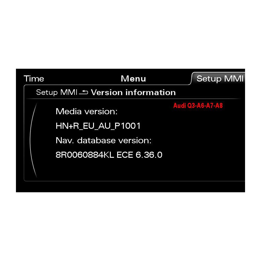 Audi Q3-A6-A7-A8 MMI3G Plus OEM Conversion Region to Europe