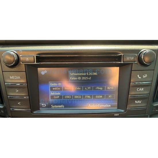 Touch 2 & Go Navigation TOYOTA USB Map Europe 2026