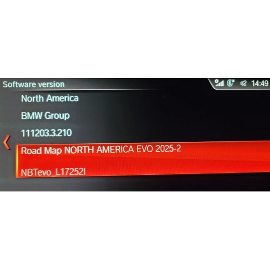 Navigationskarten-Update  BMW Road Map EVO ID4 NBTevo North America 2025-2