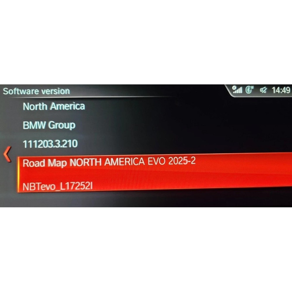 Navigationskarten-Update  BMW Road Map EVO ID4 NBTevo North America 2025-2