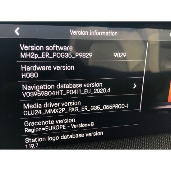 Porsche PCM 5.0 Alpine MH2p Firmware Update MH2P_ER_POG35_P9829