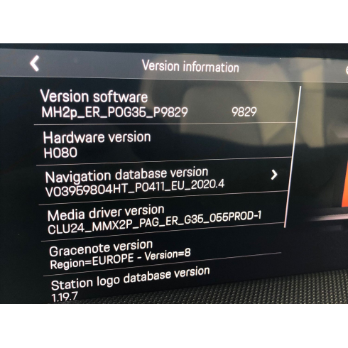 Porsche PCM 5.0 Alpine MH2p Firmware Update MH2P_ER_POG35_P9829