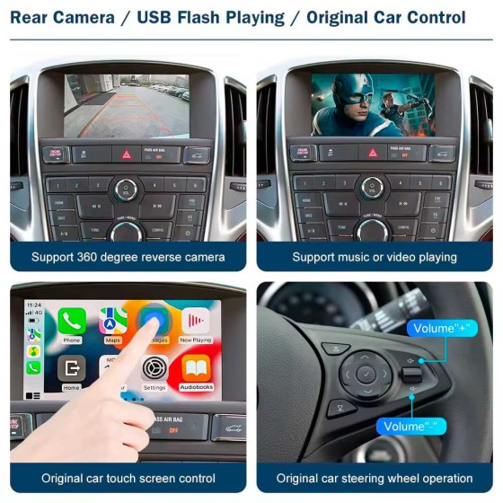 Cadillac/Chevrolet/Buick Décodeur Interface multimédia Wireless Carplay Android Auto