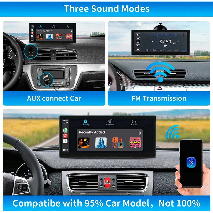 Schermo CarPlay Android Auto da 8,9" portatile