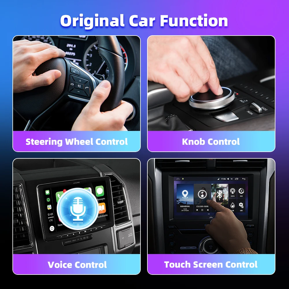 2-in-1 Wireless CarPlay Adapter for Android iPhone, Wired to Wireless CarPlay Box, USB Connection