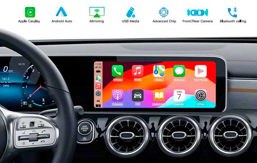 Mercedes MBUX multimedia system is already compatible with Carplay